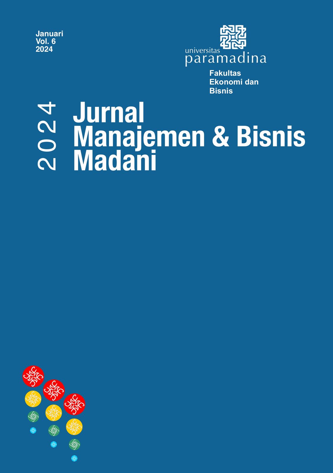 					View Vol. 6 No. 1 (2024): Jurnal Manajemen dan Bisnis Madani
				