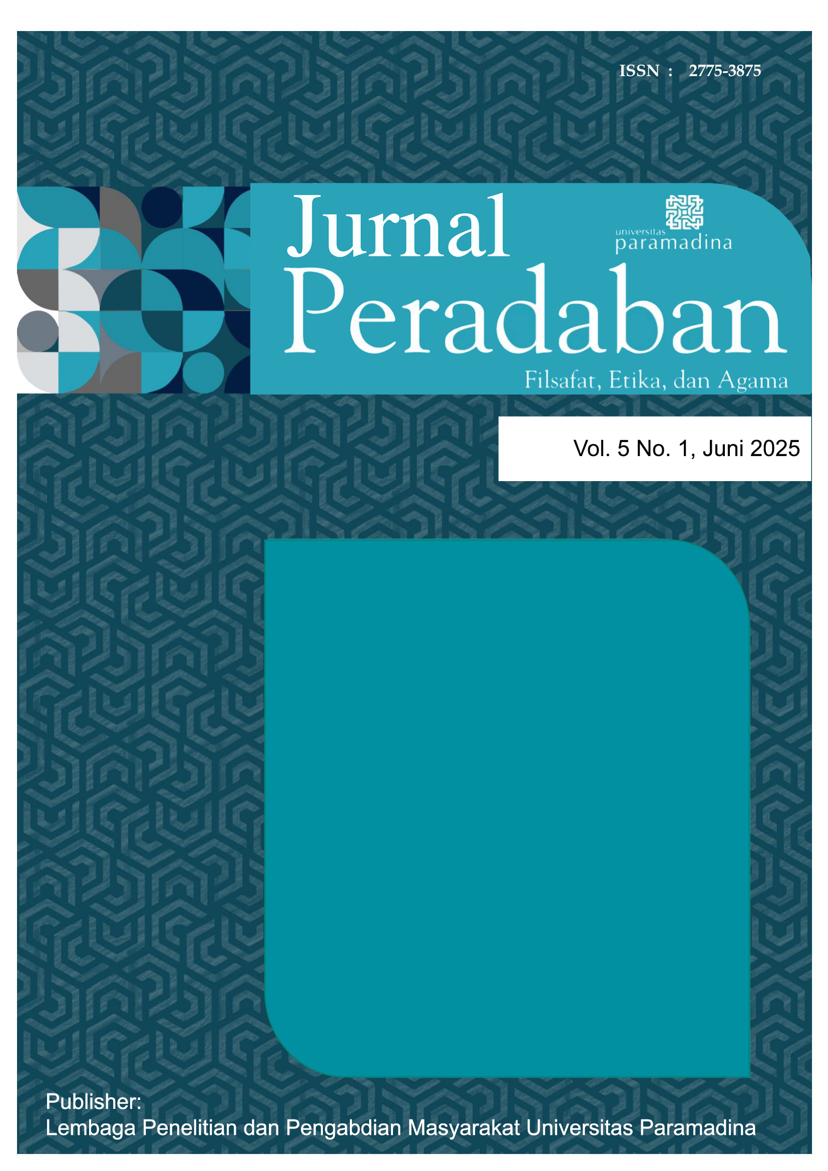 					View Vol. 5 No. 1 (2025): Jurnal Peradaban
				