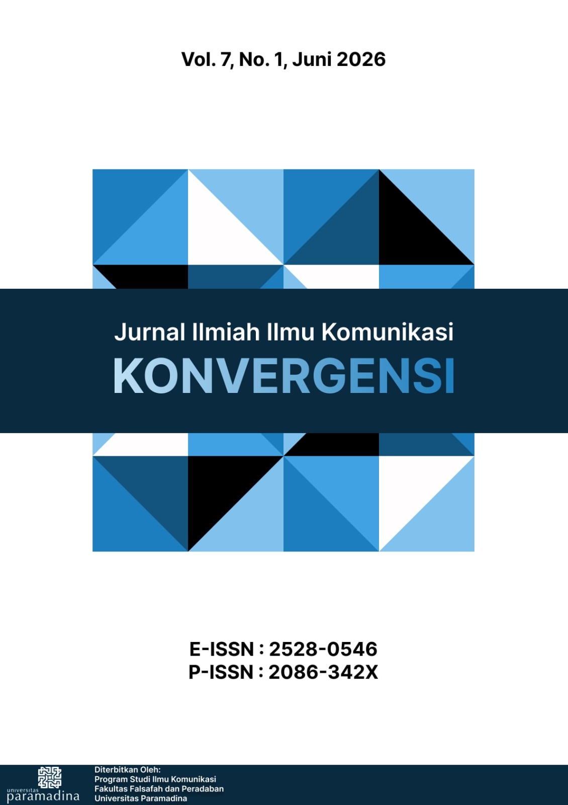 					View Vol. 7 No. 1 (2026): Konvergensi: Jurnal Ilmiah Ilmu Komunikasi
				